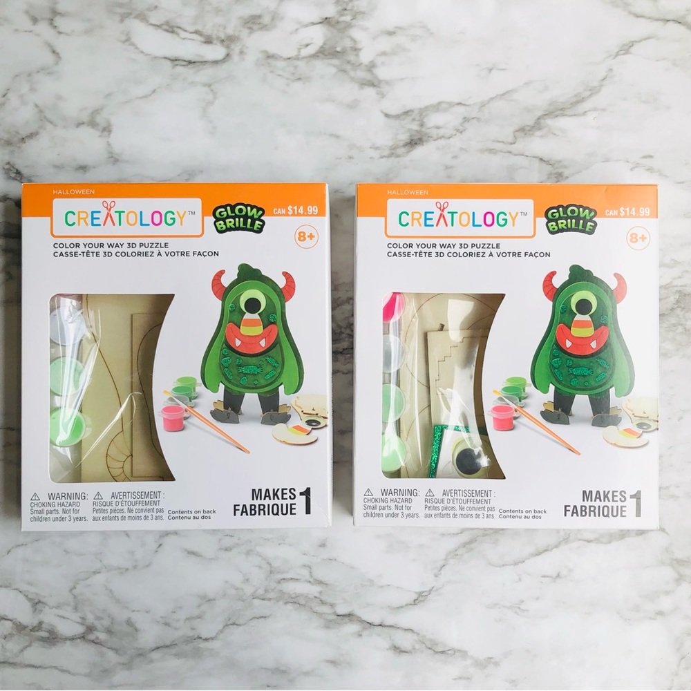 Halloween Creatology Color Your Way 3D Puzzle 2 pk